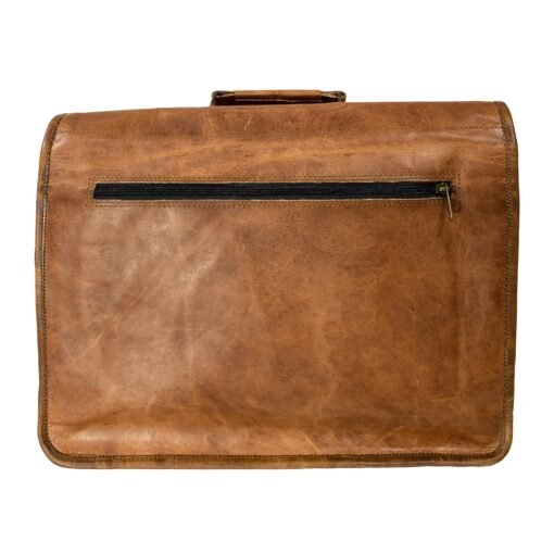 the indy leather messenger bag for men back