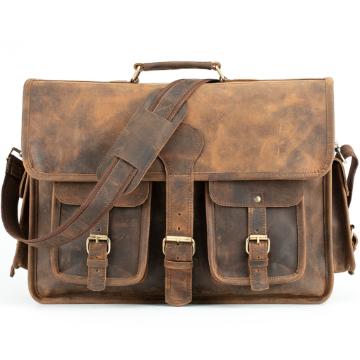 the jones buffalo leather messenger bag for men