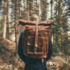 the kobuk mens leather backpack laptop rucksack antique brown