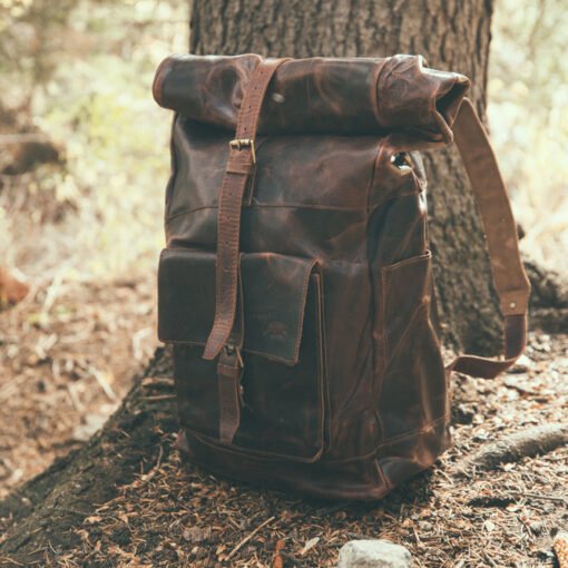 The Kobuk Leather Backpack Top-Grain Cowhide Leather Bag