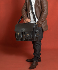 the noir black buffalo leather briefcase for men 12