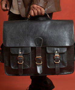 the noir black buffalo leather briefcase for men 13