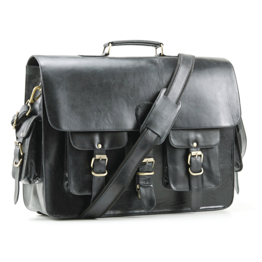 the noir black buffalo leather briefcase for men 20