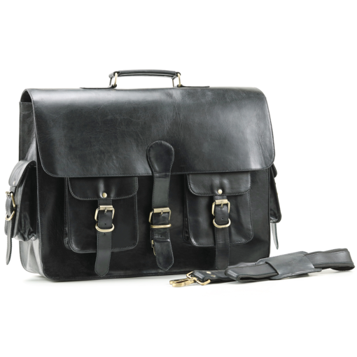 the noir black buffalo leather briefcase for men 8