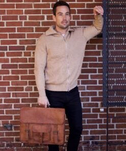 the origin leather messenger bag for men model