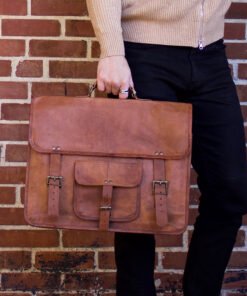 the origin leather messenger bag for men model2 zoom