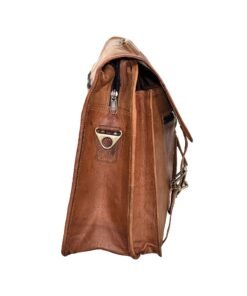 the origin leather messenger bag for men side