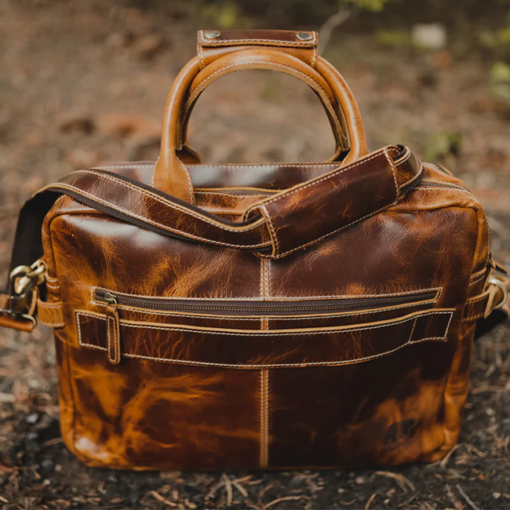 the pilot mens leather laptop messenger bag antique brown2