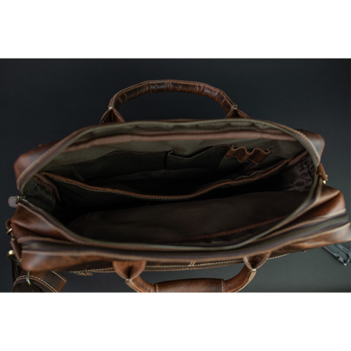 the pilot mens leather laptop messenger bag dark walnut4