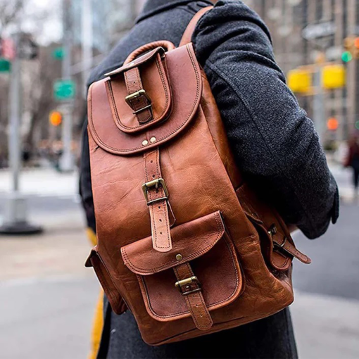 the rucksack classic leather backpack vintage10