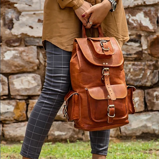 the rucksack classic leather backpack vintage13