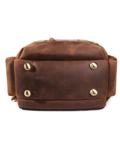 the standard top grain leather backpack for men light brown 6