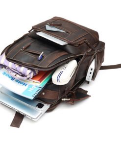 the standard top grain leather backpack for men 11