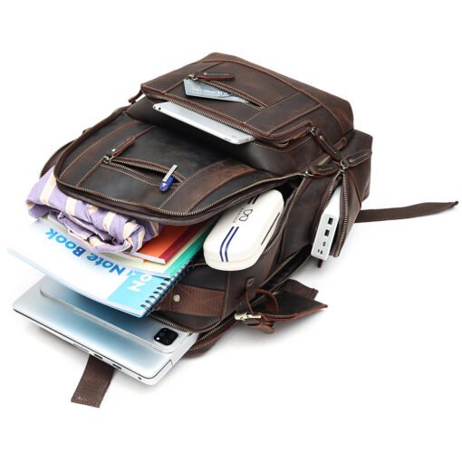 the standard top grain leather backpack for men 11