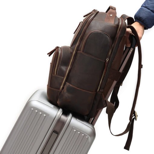 the standard top grain leather backpack for men 12
