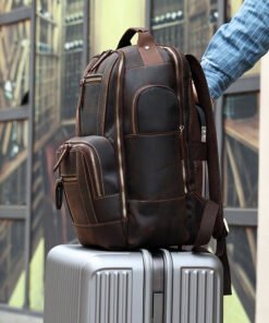 the standard top grain leather backpack for men 13
