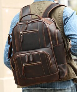 the standard top grain leather backpack for men 16