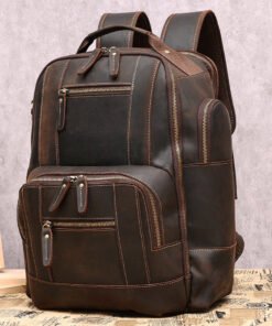 the standard top grain leather backpack for men 18