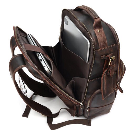 The Standard Leather Backpack Laptop Cowhide Leather Travel Bag
