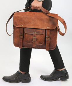 the vintage leather laptop messenger bag briefcase 1