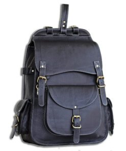 the western black leather backpack1