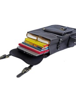 the western black leather backpack11